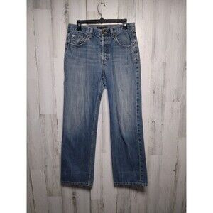 J Crew Straight Leg Button Fly 100% Cotton Men's Jeans Tag 31x32 Actual 31x30